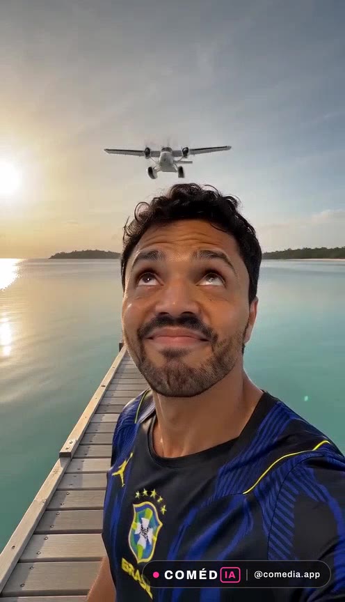 Hidroavião no Píer