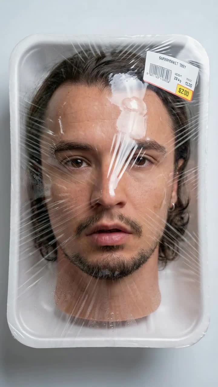 Surreal Human Packaging Portrait
